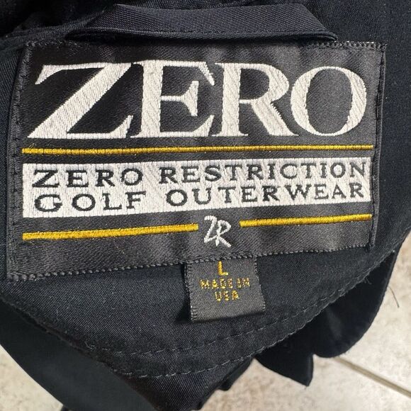Zero Restriction Pullover Jacket 1/4 Snap Mens Large Black Golf Outerwear USA - Picture 11 of 12